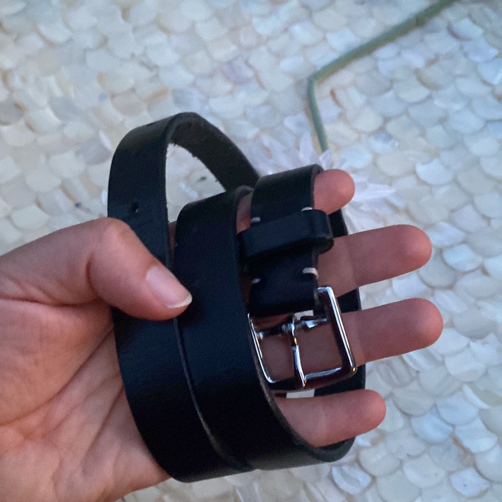 Coach black/silver genuine leather belt - Picture 8 of 11